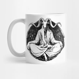 Baphomet Meditation Black Mug